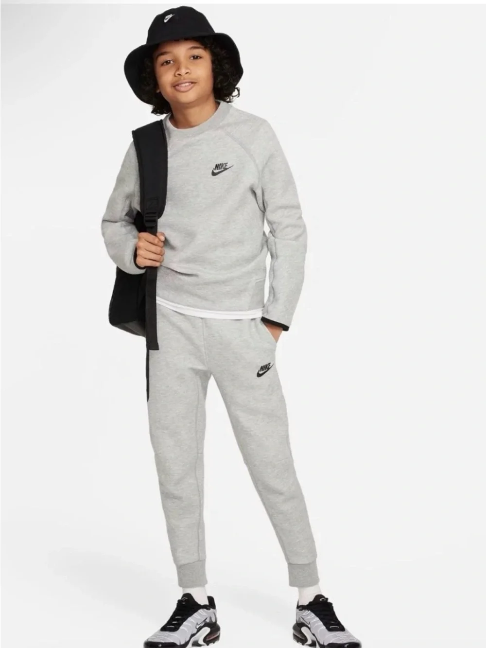 Nike Tech Joggers Pants - Youth Size Small - Light Gray - Athletic